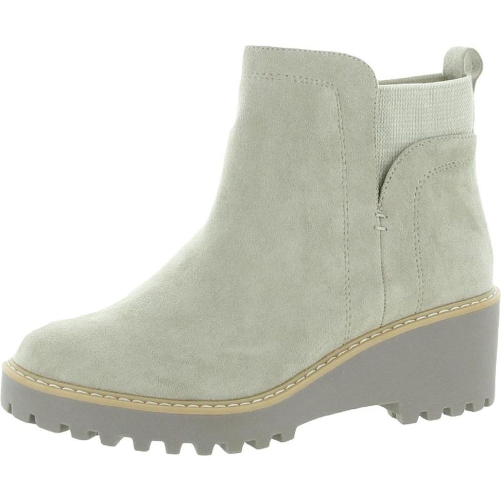 DV By Dolce Vita Womens Rielle Beige Faux Suede Ankle Ankle Boots Shoes